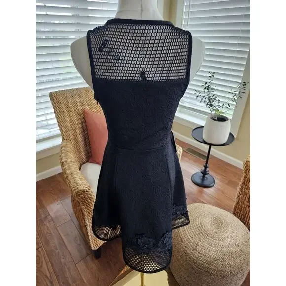 Express Mesh Sleeveless Swing Dress Women’s Size 4 NWT Punk Goth Floral Emo - Picture 5 of 11